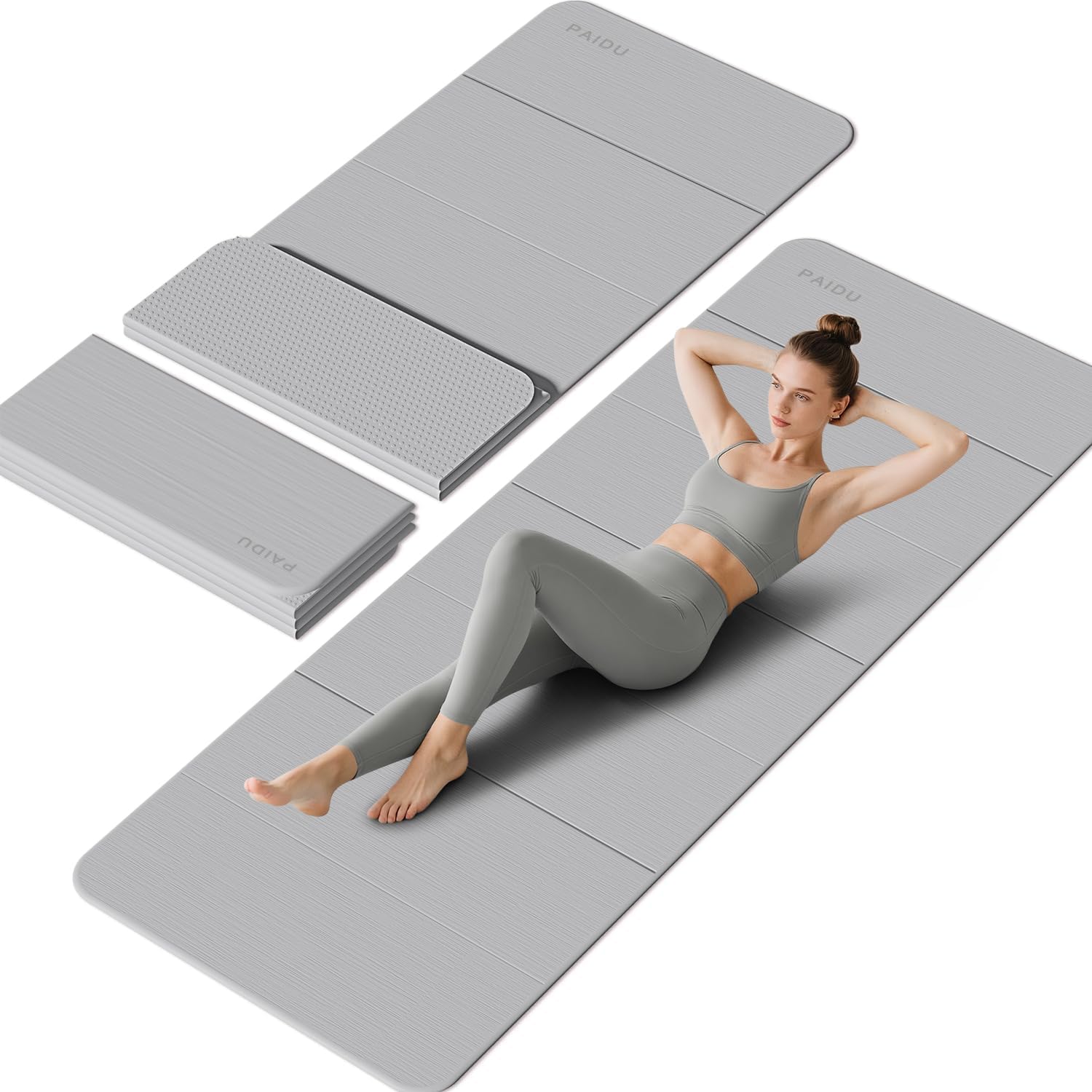 Home Pilates Yoga - Foldable Yoga Mat 10mm Extra Thick,