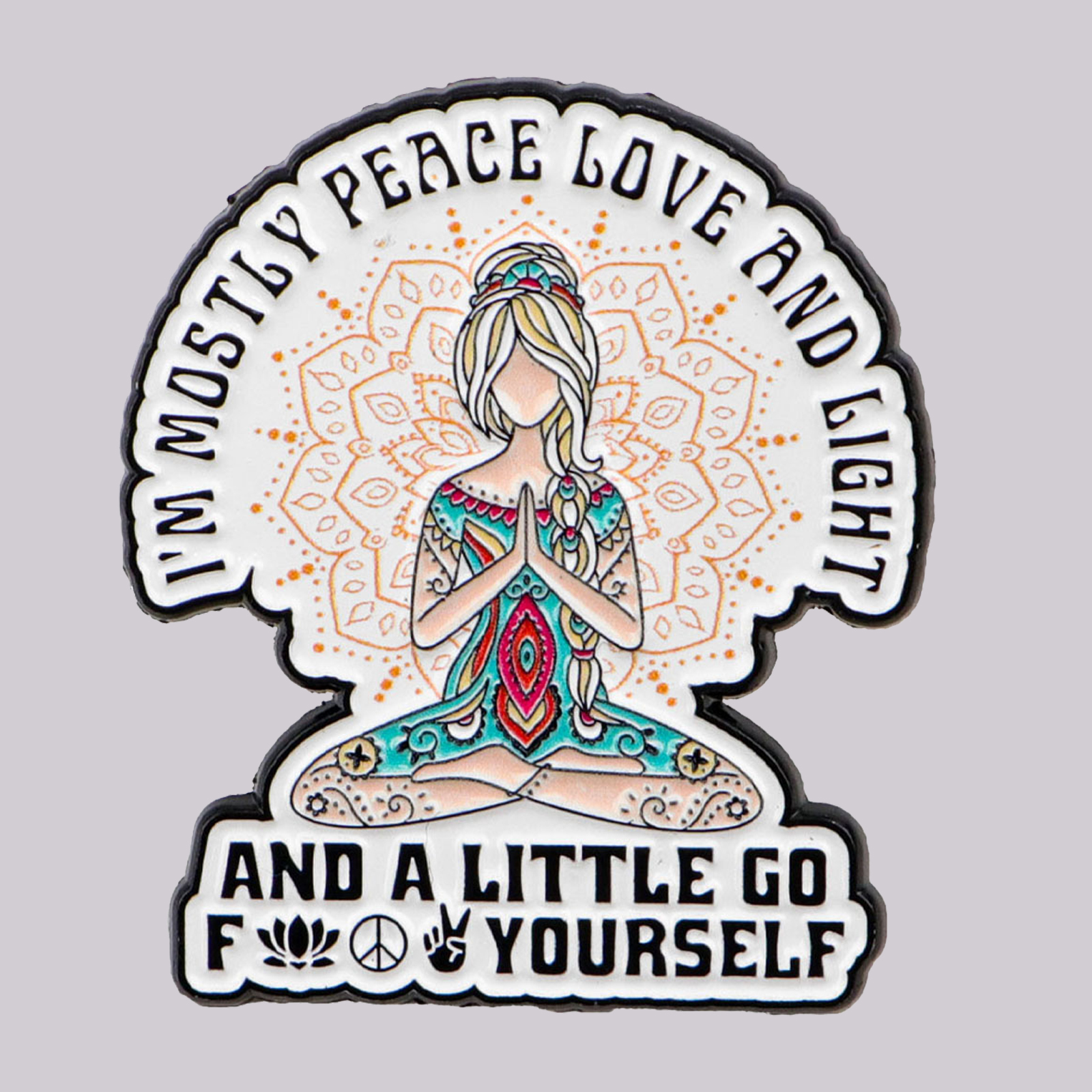 Pilates Yoga Bag - Funny Yoga Enamel Pins Humorous Quote