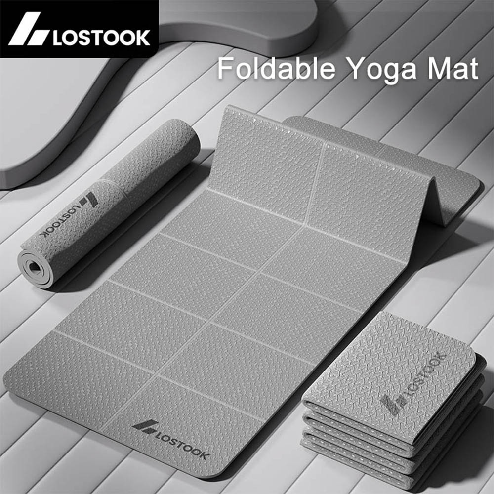 Pilates Yoga For Beginners - 4mm Thick TPE Foldable Yoga Mat