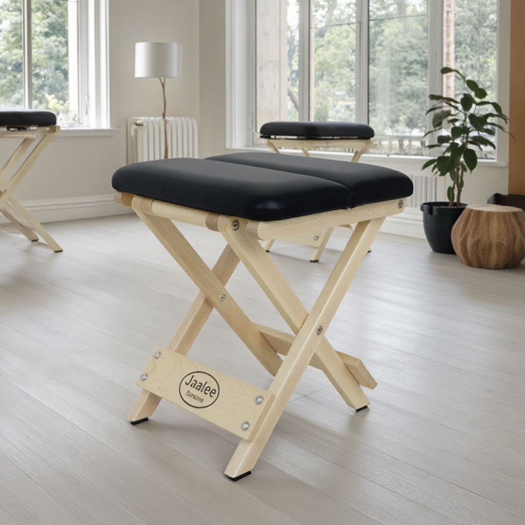 Pilates Yoga Chair - Portable Folding Zen Bench Durable Wooden