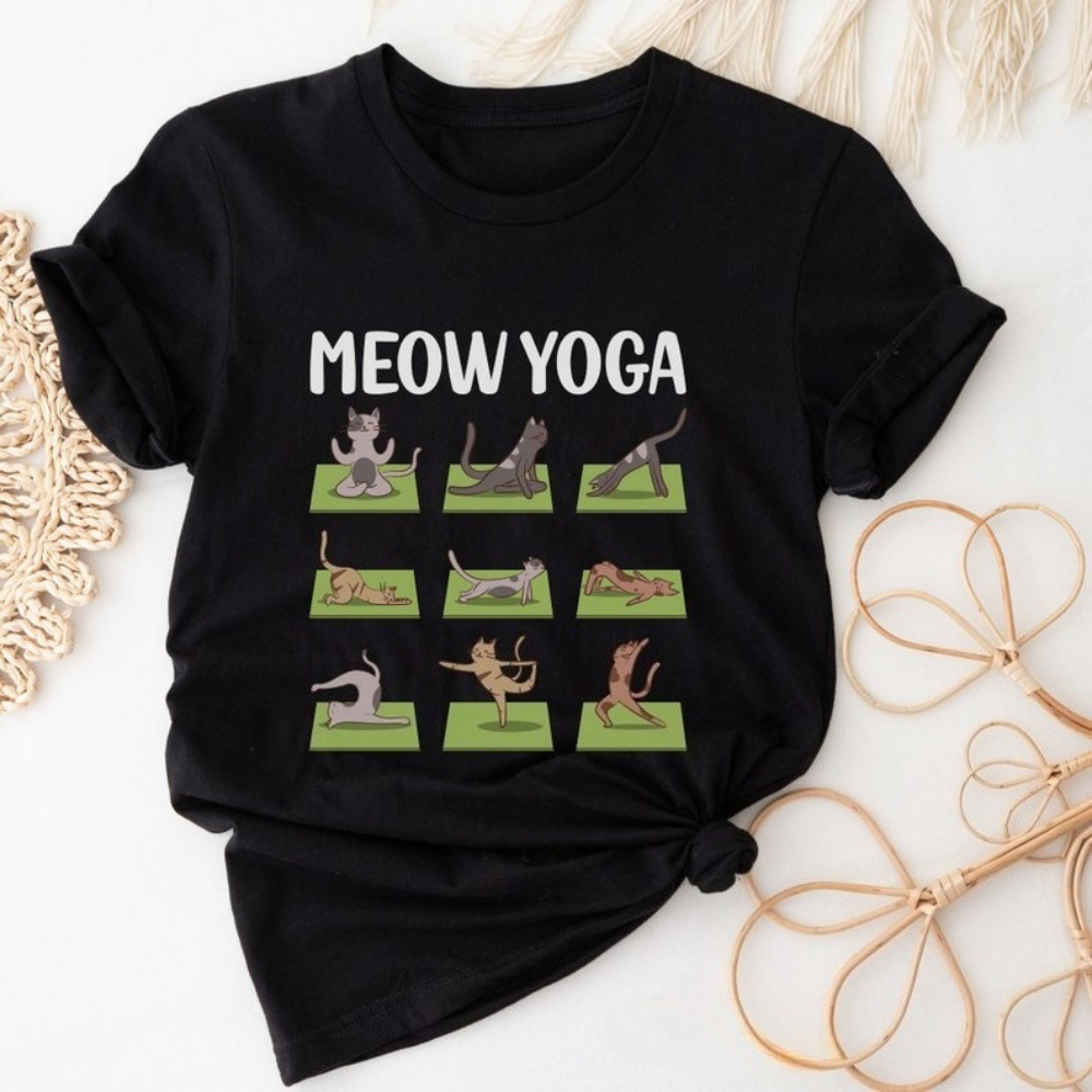 Pilates Yoga Instructor - Cat Yoga Shirt Funny Casual Tee