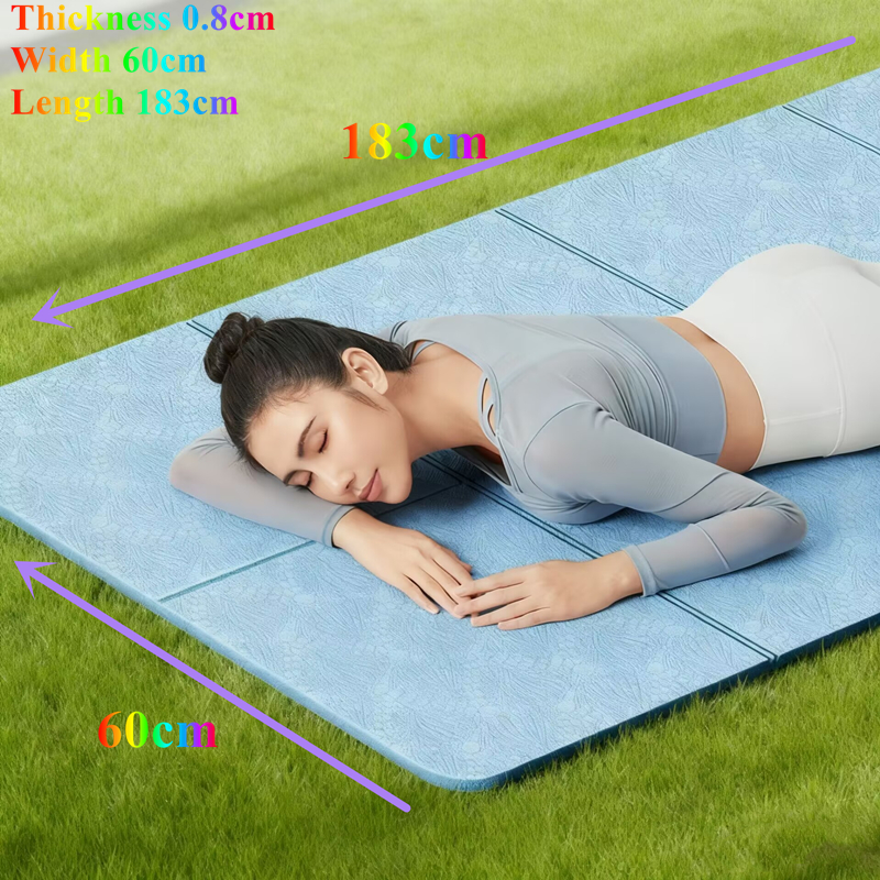 Pilates Yoga For Beginners - 183x60x0.8cm Thicken Foldable for Pilates &