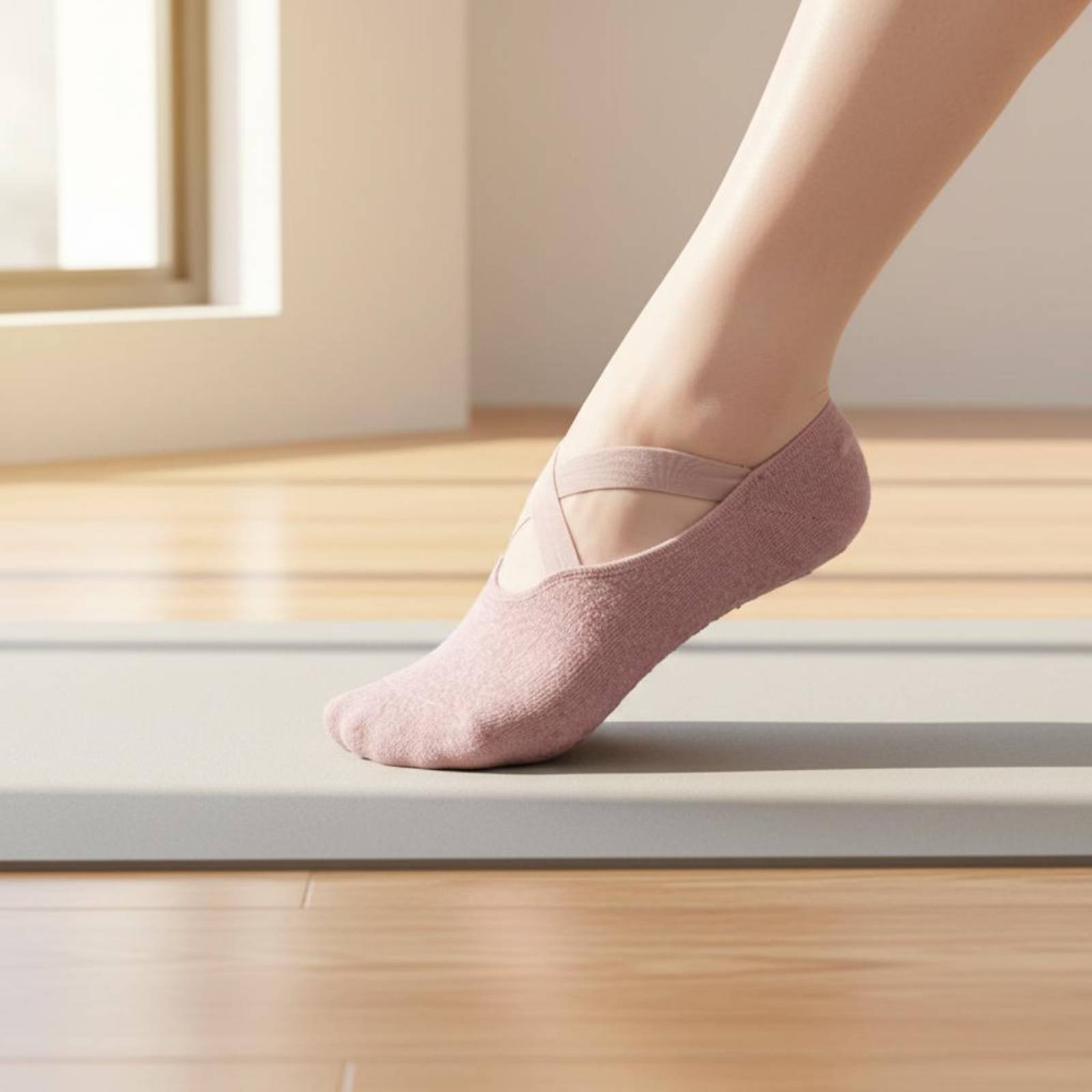 Home Pilates Yoga - Non Slip Fitness Socks Breathable Non-Slip