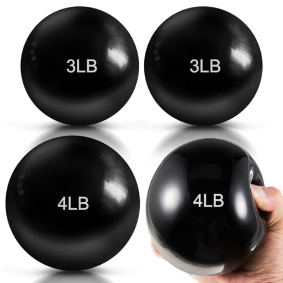 Pilates Yoga Ball Exercises - 4 Pcs 2lb 3lb 3lb 4lb