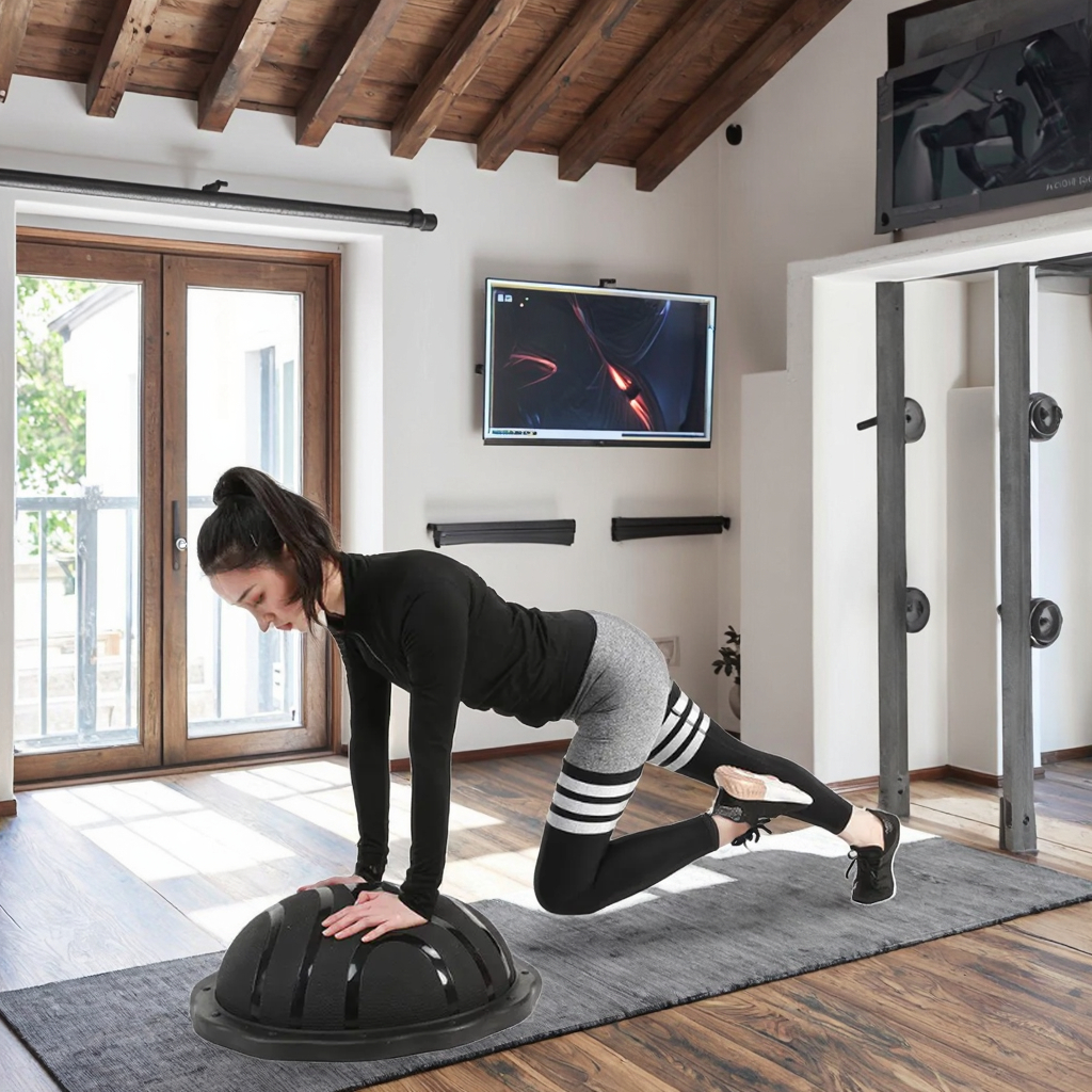 Pilates Yoga Ball Exercises - Durable Half and Full Yoga Ball