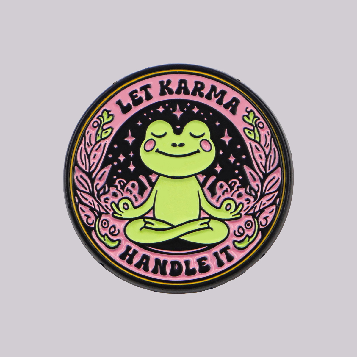 Pilates Yoga Bag - Yoga Frog Enamel Pin LET KARMA
