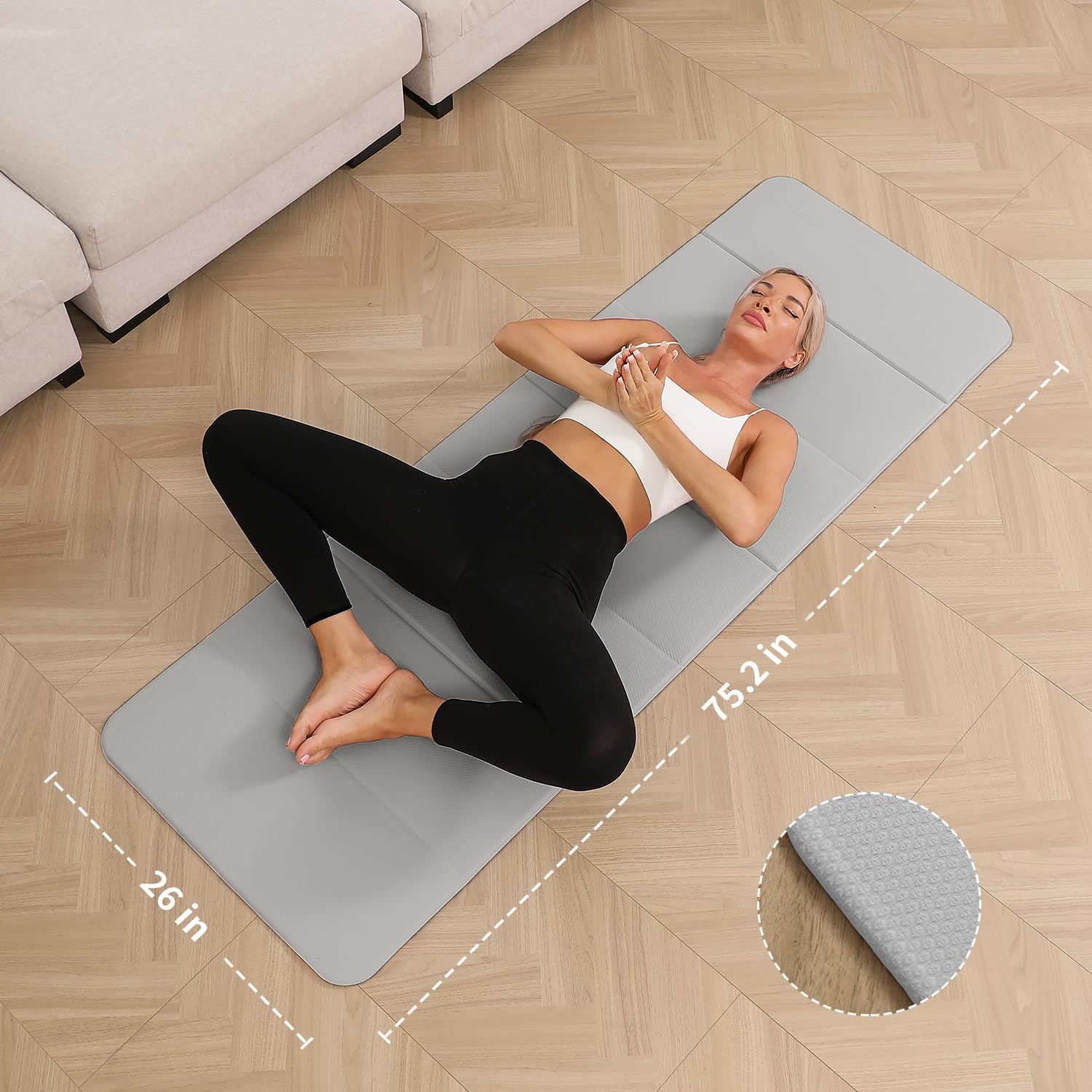 Foldable Yoga Mat 10mm Extra T - Home Pilates Yoga ulasan dan harga