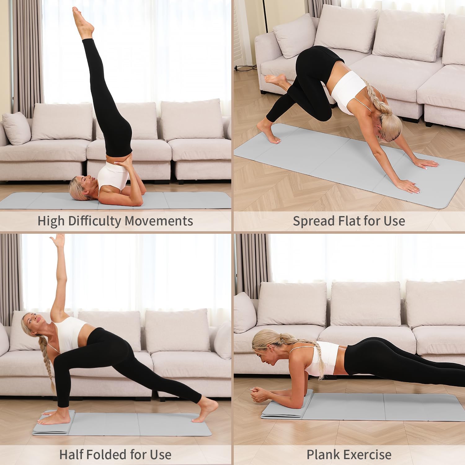 Foldable Yoga Mat 10mm Extra T - Home Pilates Yoga ulasan dan harga