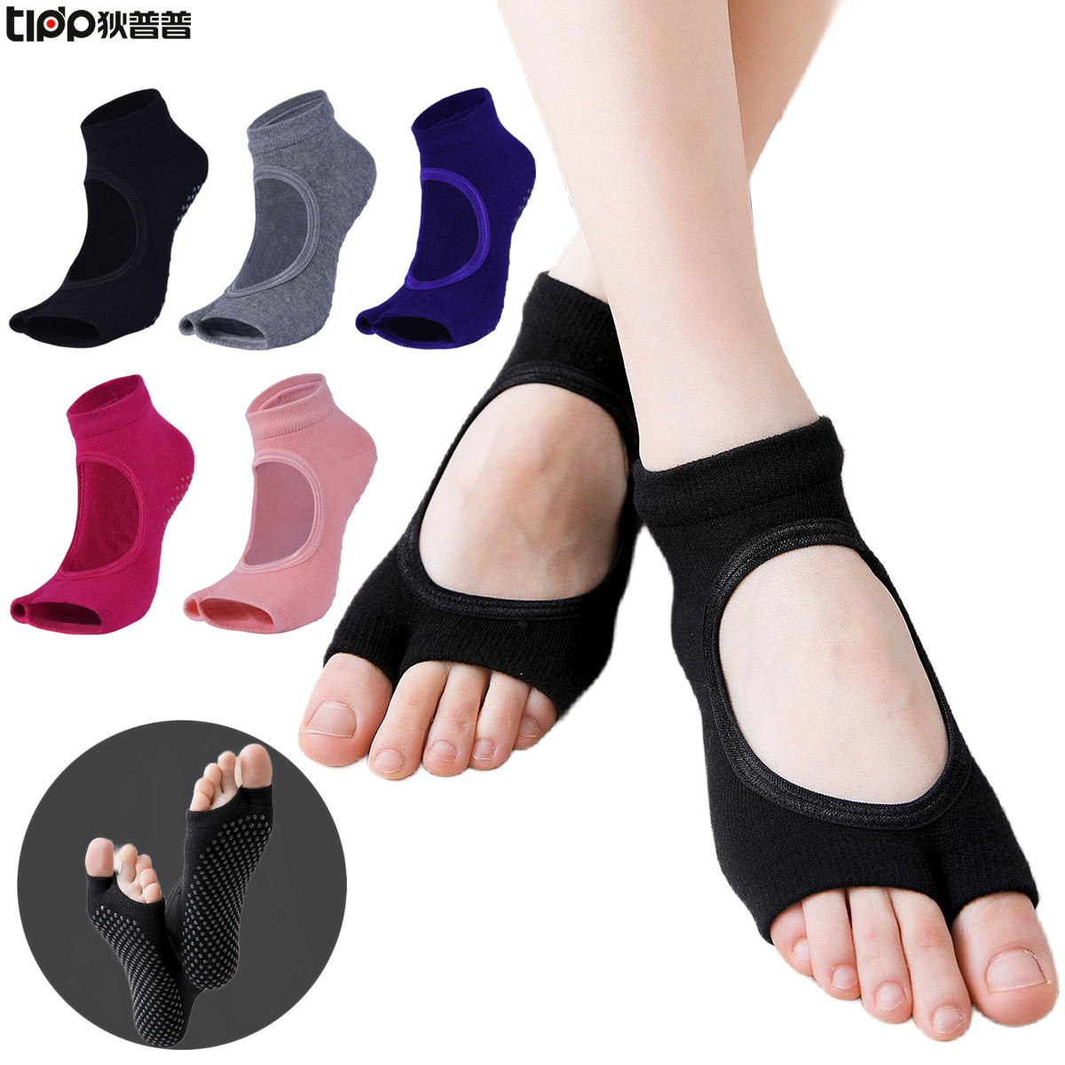 Non-Slip Split-Toe Yoga Socks  - Pilates Yoga Footwear ulasan dan harga
