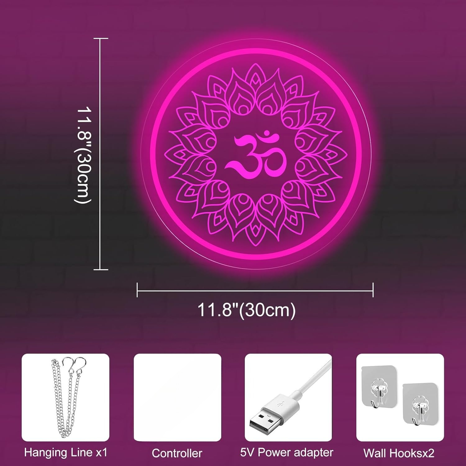 Om Mandala Neon Sign USB Power - Pilates Yoga Gifts ulasan dan harga