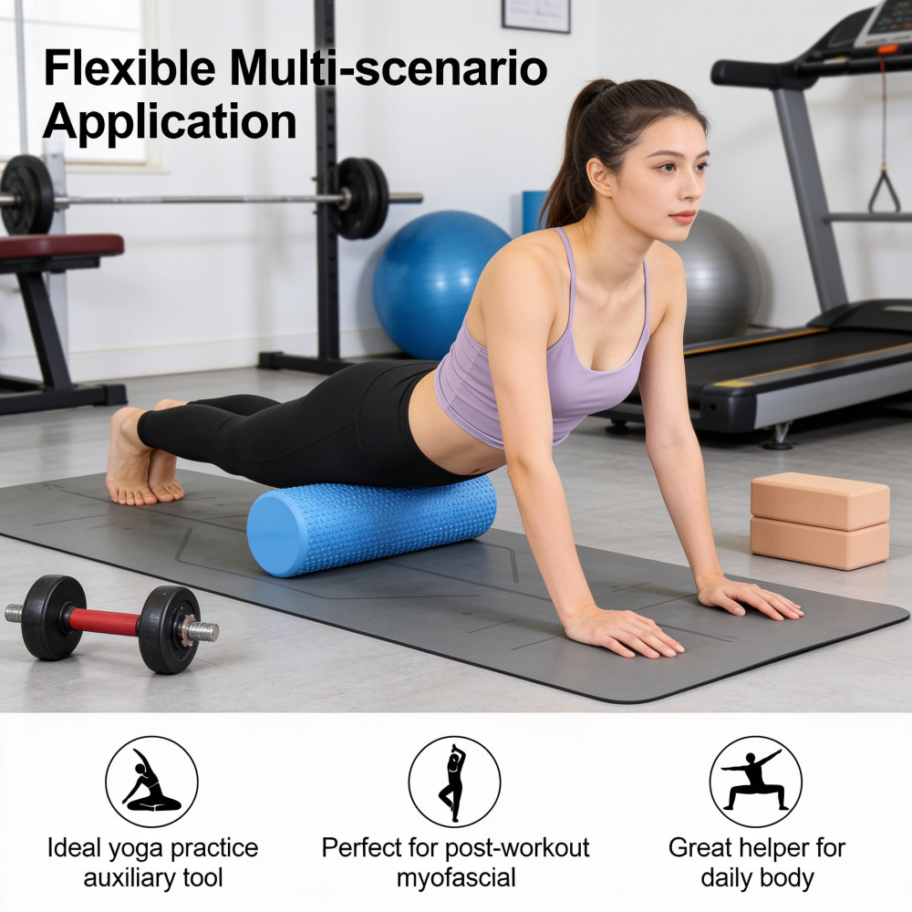Yoga Roller Round EVA Foam Cyl - Home Pilates Yoga ulasan dan harga