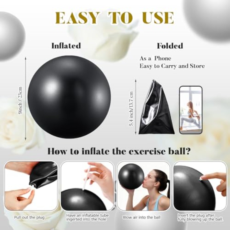 40 Pcs 9 Inch Exercise Pilates - Pilates Yoga Ball Exercises ulasan dan harga