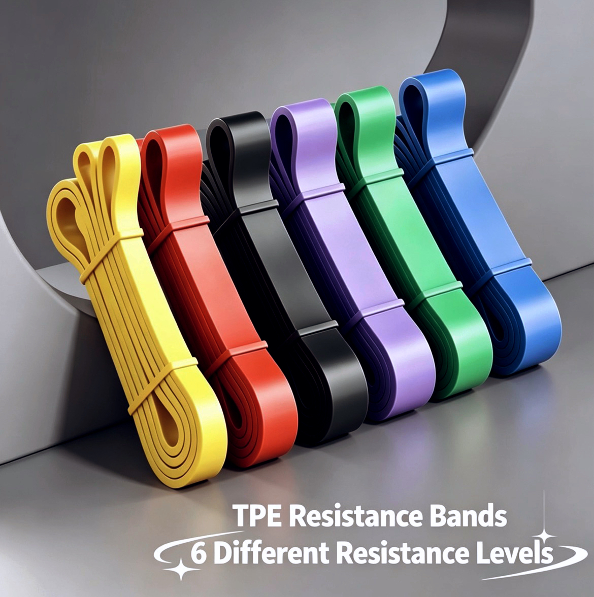 TPE Resistance Bands 6 Levels  - Pilates And Yoga Difference ulasan dan harga