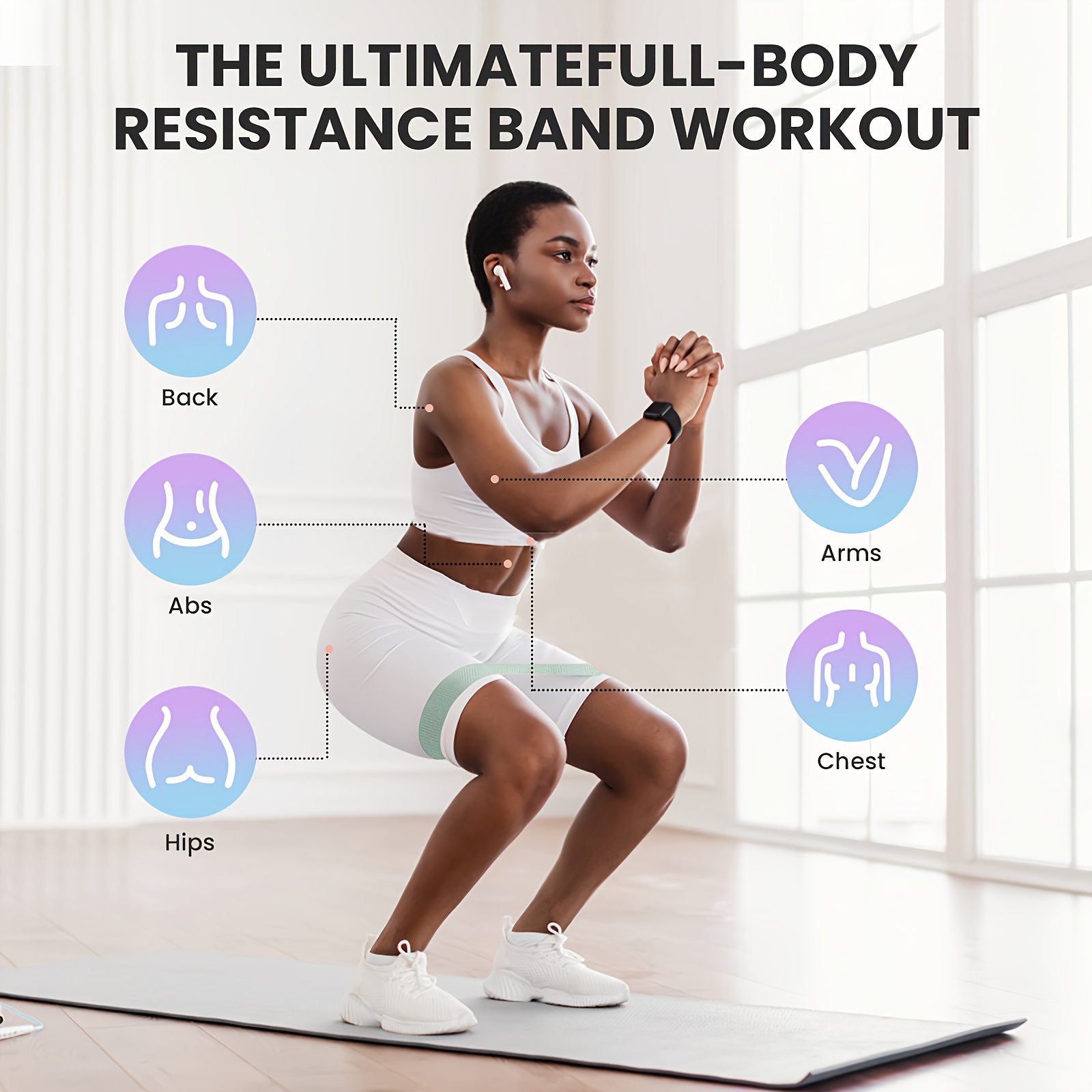1Pc/4Pcs Fitness Resistance Ba - Pilates Yoga Core ulasan dan harga