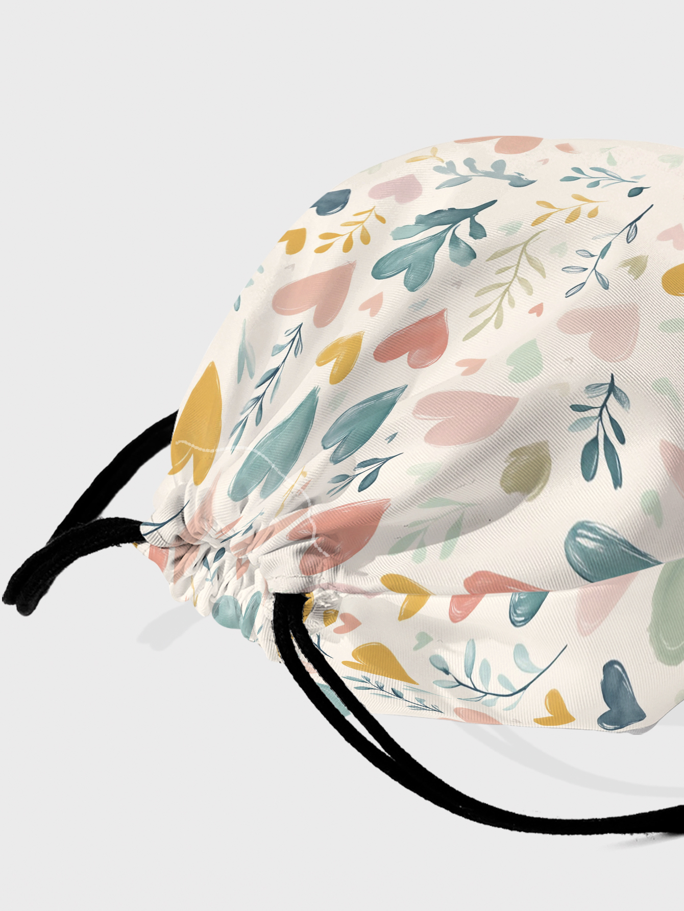 Heart Print Drawstring Backpac - Pilates Yoga Bag ulasan dan harga