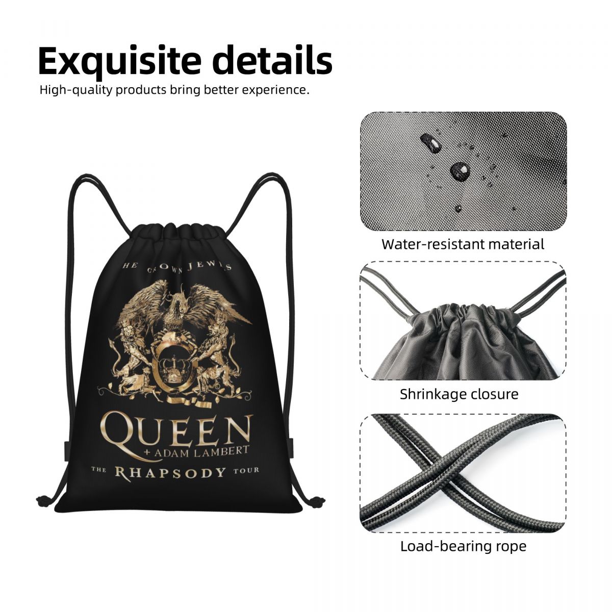 Custom Freddie Mercury Crown D - Pilates Yoga Bag ulasan dan harga