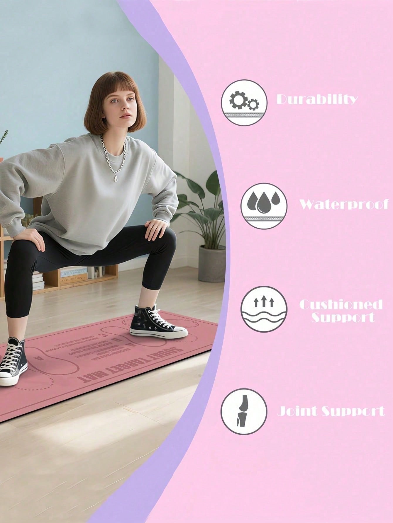 Non-Slip Wear-Resistant Squat  - Pilates Yoga Weight Loss ulasan dan harga