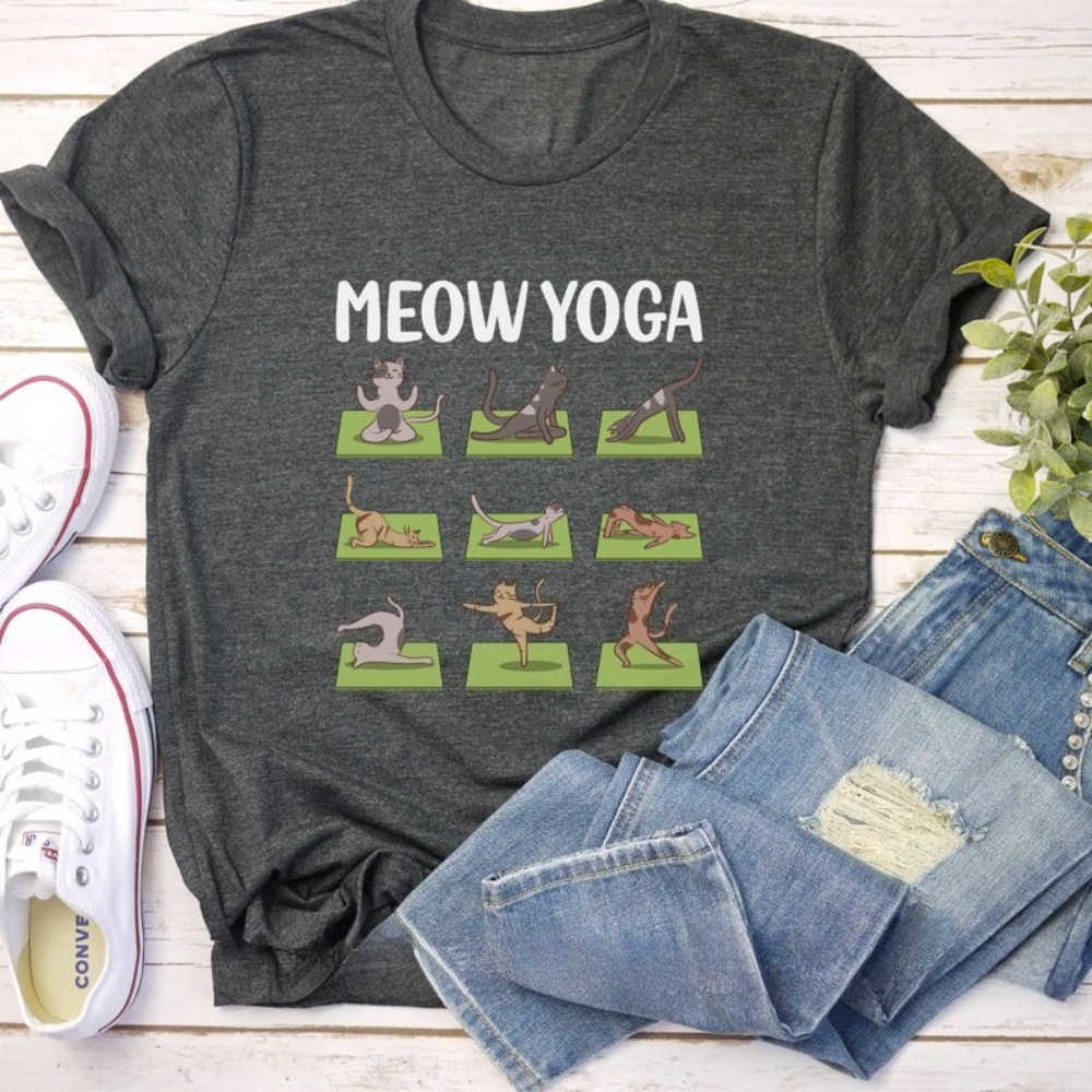 Cat Yoga Shirt Funny Casual Te - Pilates Yoga Instructor ulasan dan harga