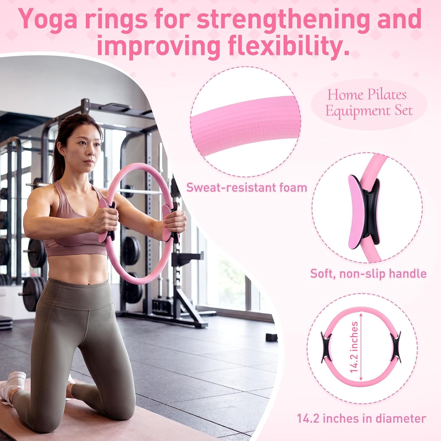 11 Pcs Pink Yoga Accessories S - Pilates Yoga Gifts ulasan dan harga