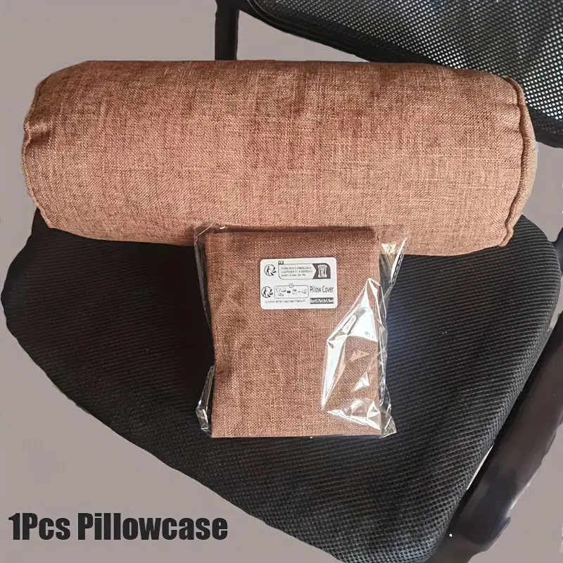 1pc Linen Body Pillow Cover, L - Bolster Cushion Round ulasan dan harga