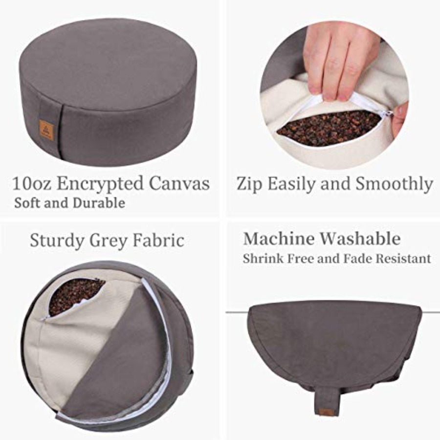 Zafu Buckwheat Meditation Cush - Bolster Cushion Round ulasan dan harga