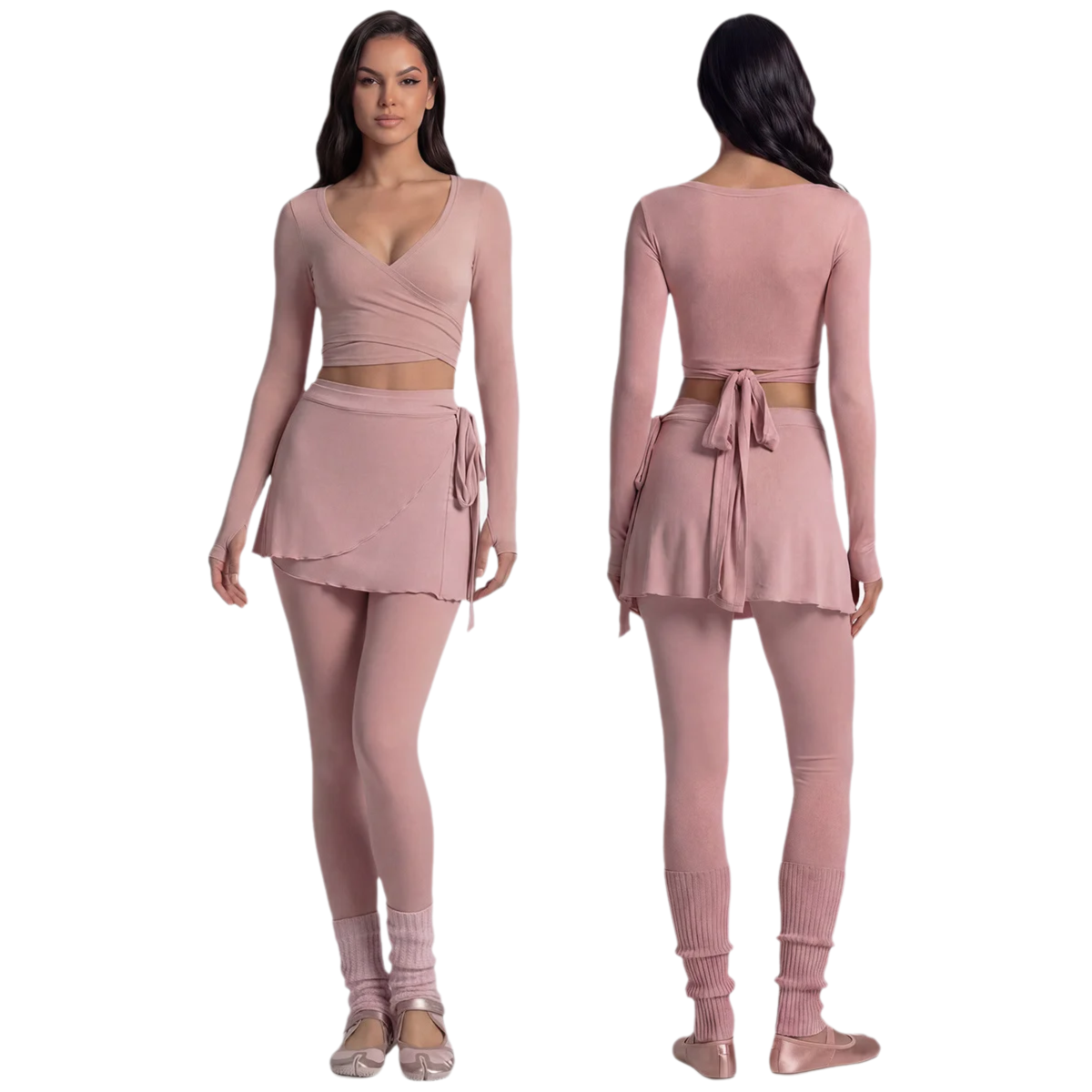 Long Sleeve Yoga Top Cross Fro - Pilates Yoga Core ulasan dan harga