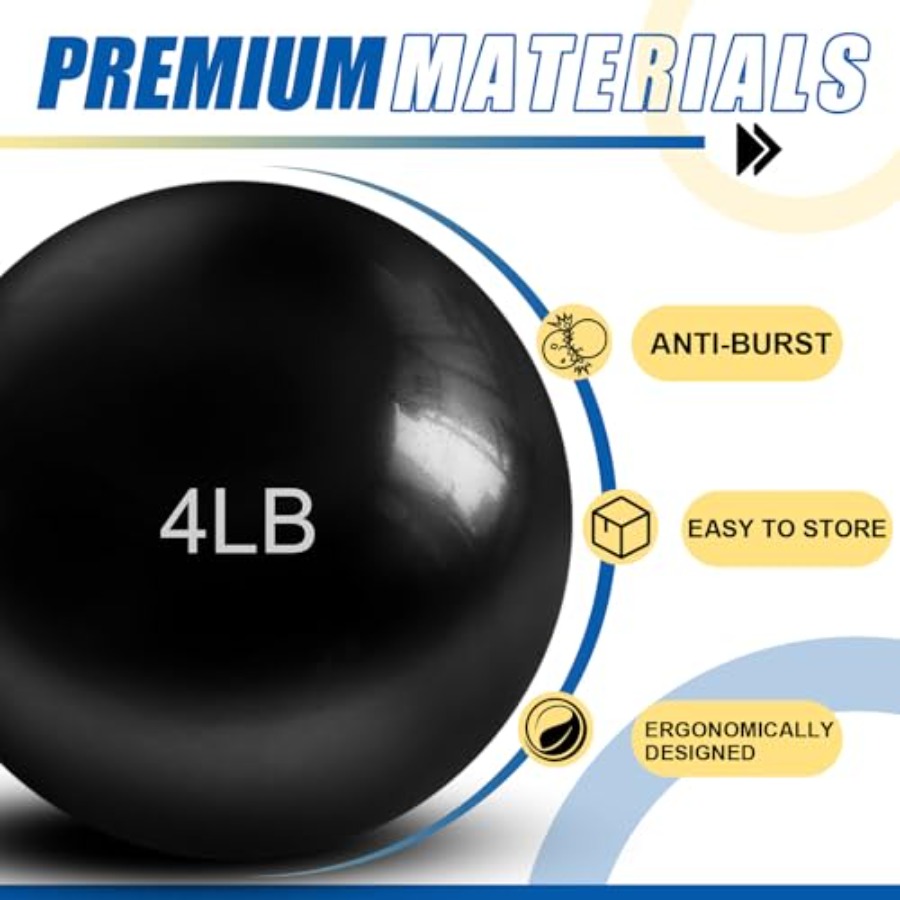 4 Pcs 2lb 3lb 3lb 4lb Weighted - Pilates Yoga Ball Exercises ulasan dan harga
