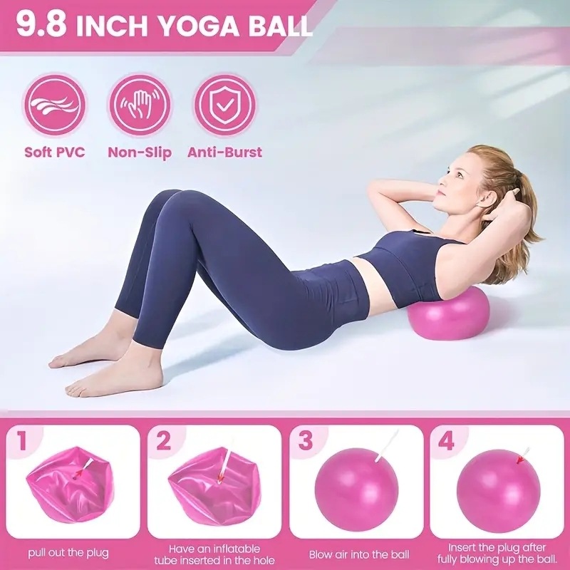 5 Piece Pilates Equipment Set  - Pilates Yoga Ball Exercises ulasan dan harga