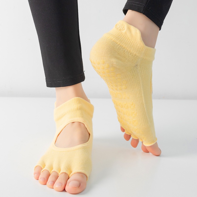Women's Half Toe Grip Yoga Soc - Pilates Yoga Footwear ulasan dan harga