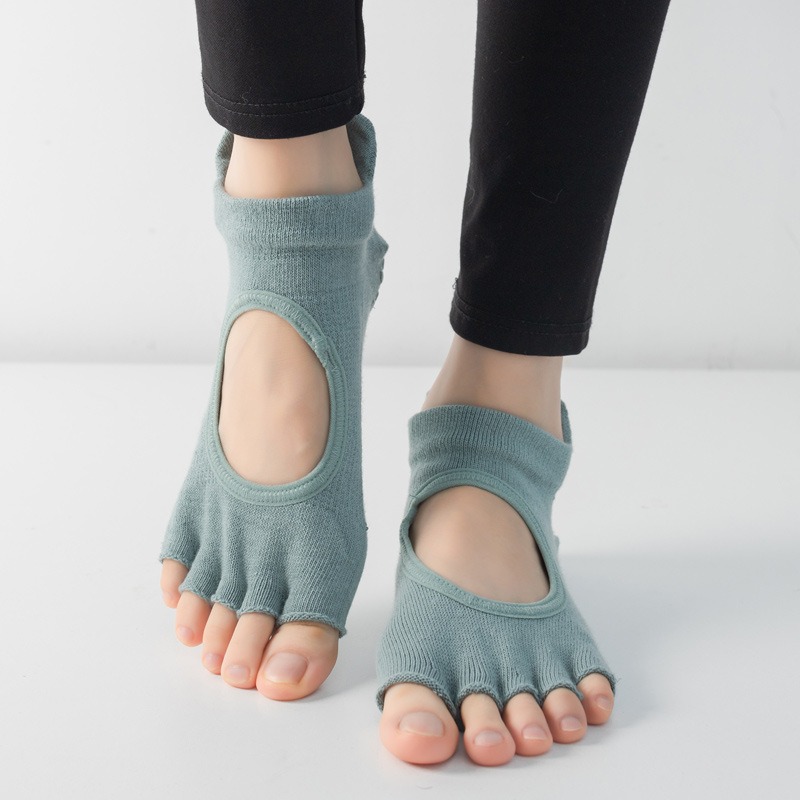 Women's Half Toe Grip Yoga Soc - Pilates Yoga Footwear ulasan dan harga
