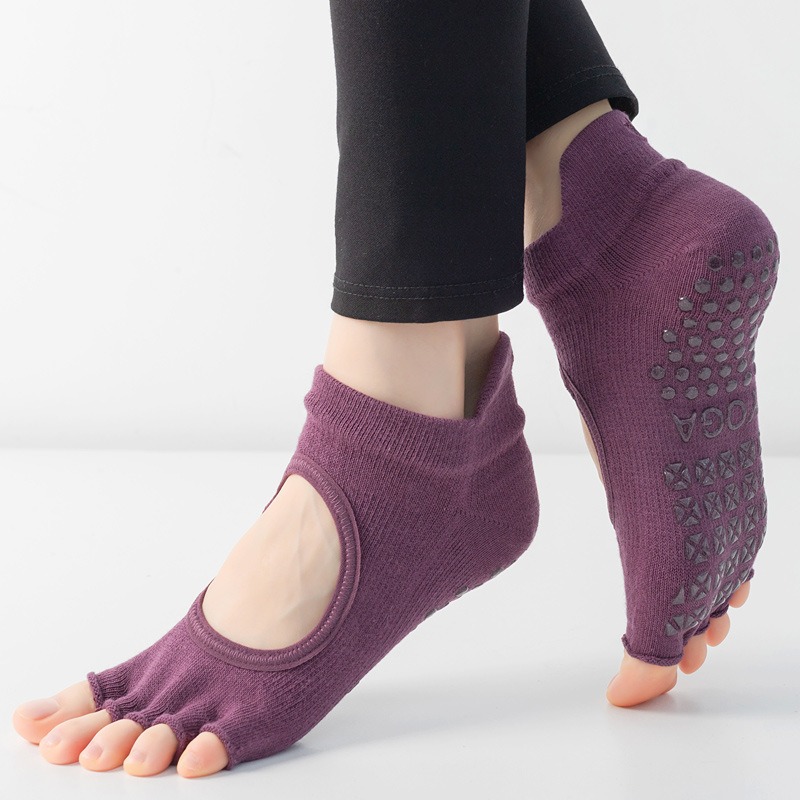 Women's Half Toe Grip Yoga Soc - Pilates Yoga Footwear ulasan dan harga